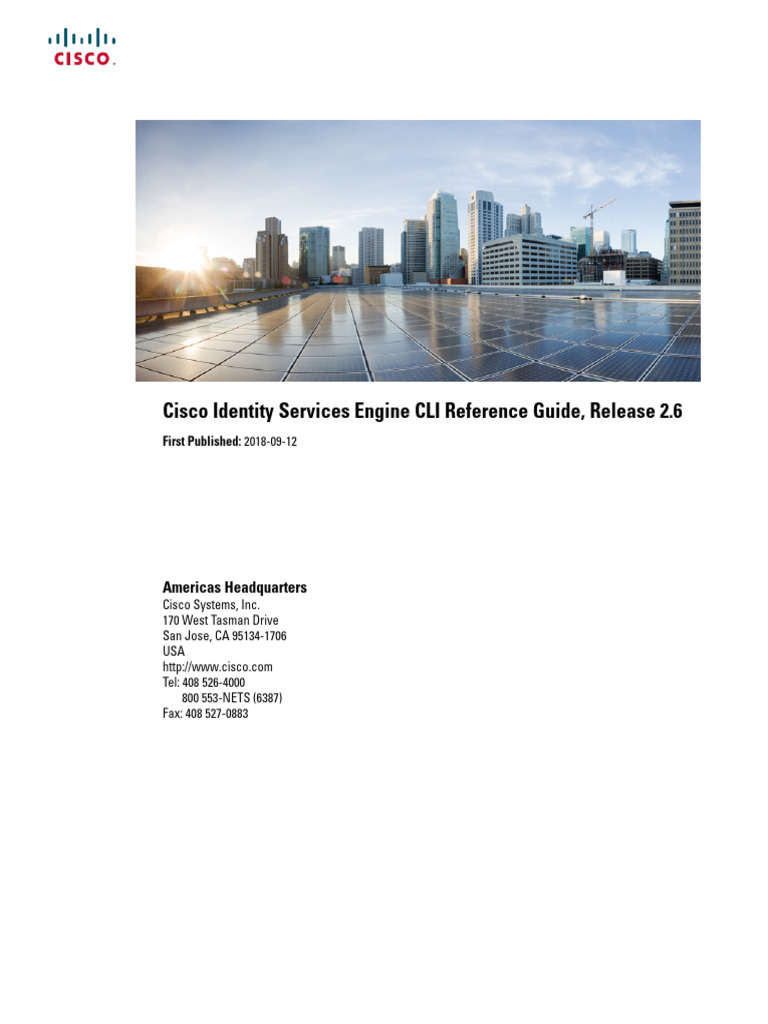 Cisco ISE CLI Reference Guide 2.6 | PDF | Command Line Interface ...