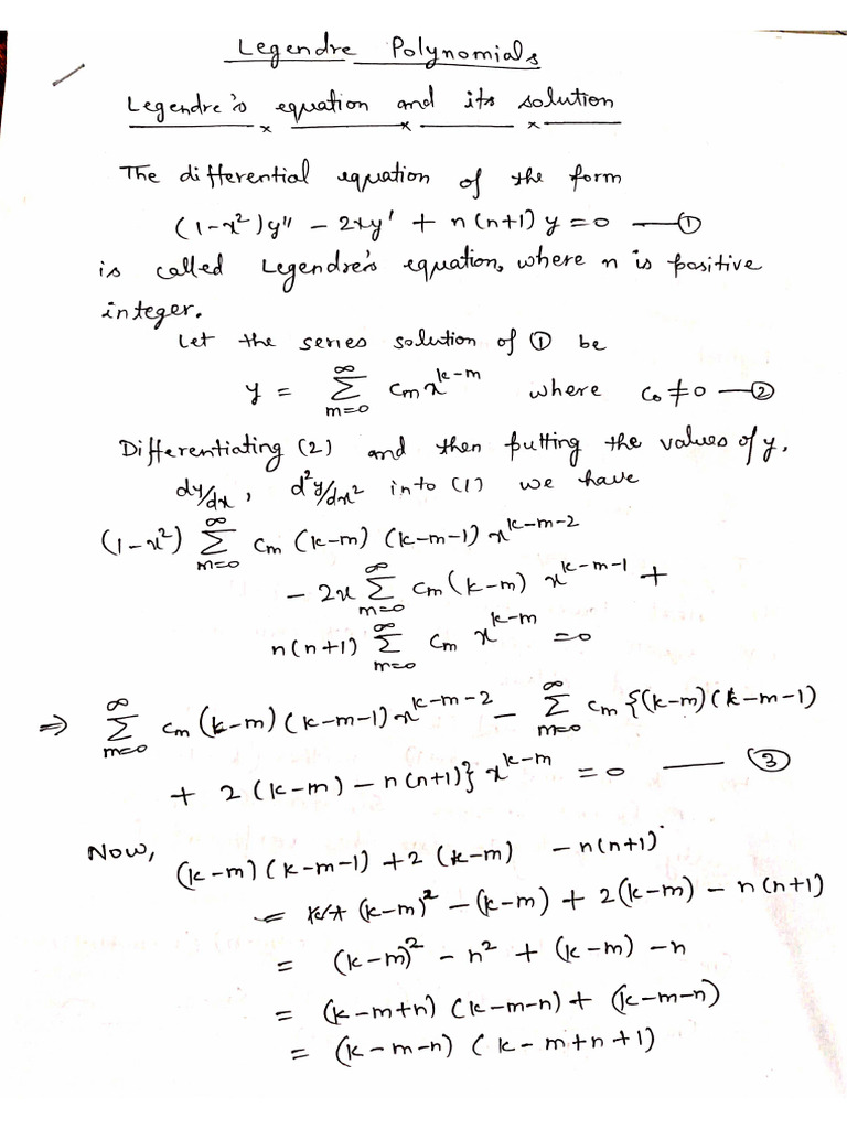 Legendre Polynomials | PDF