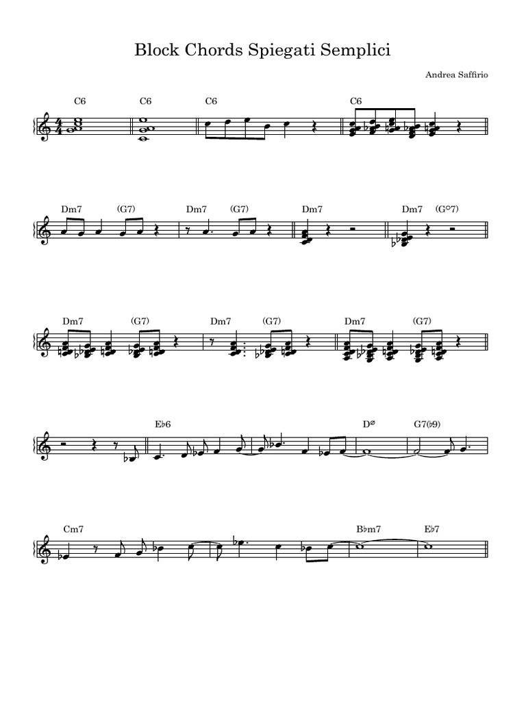 Block Chords Spiegati Semplici | PDF