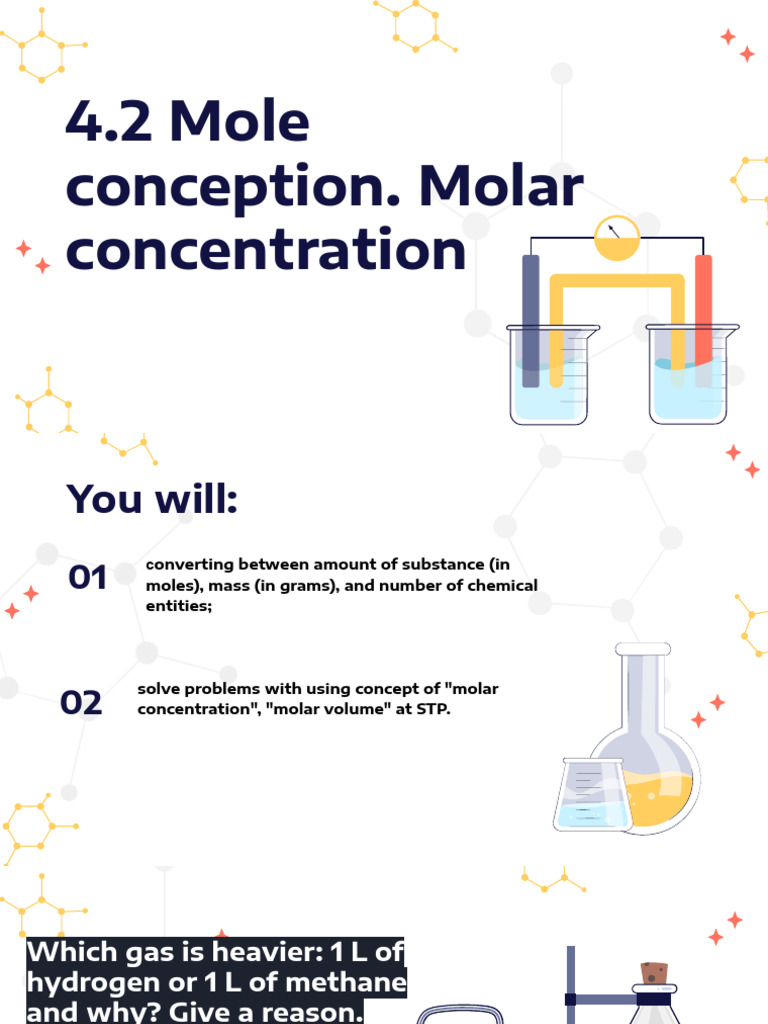4.2 Mole Conception. Molar Concentration | PDF