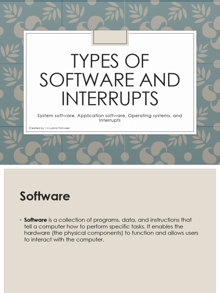 Chapter 4.1 Types of Software and Interrupts | PDF | Bios | Graphical ...