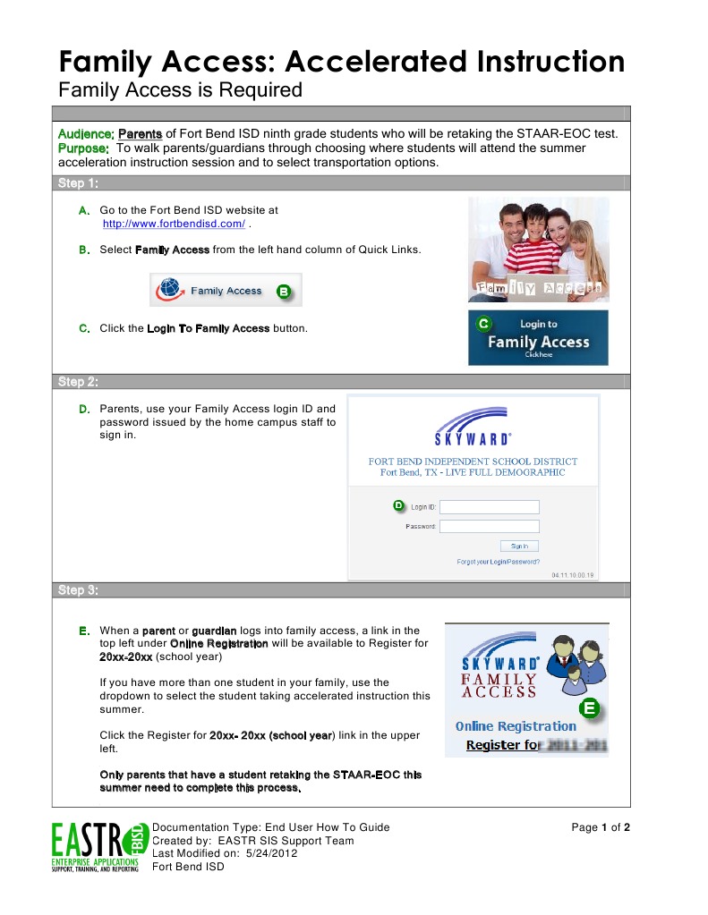 Family Access Guide for Summer Instruction | PDF