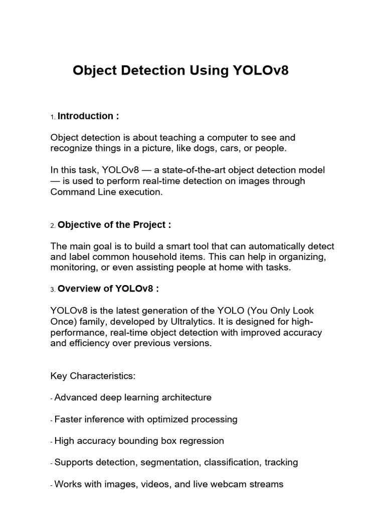 YOLOv8 Object Detection Guide | PDF | Zip (File Format) | Software ...