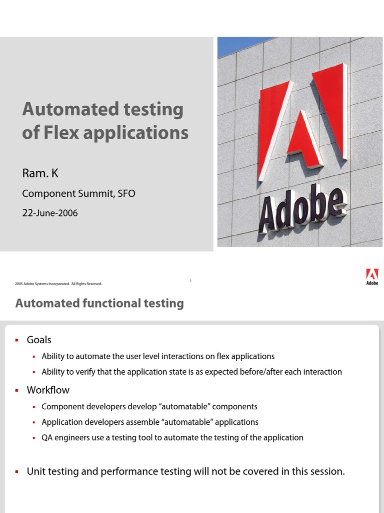 Flex App Automated Testing Guide | PDF | Apache Flex | Software Testing