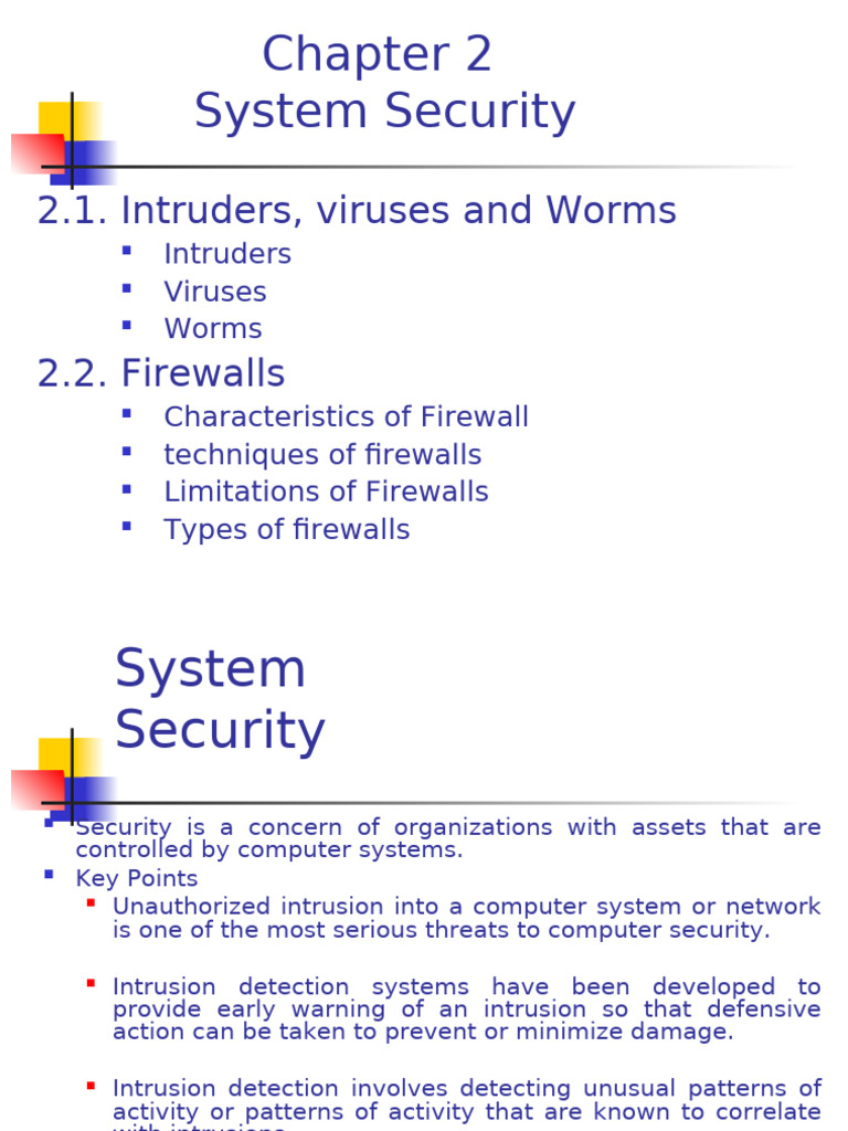 Chapter 2 - System Security | PDF | Internet Protocols | Computer Virus