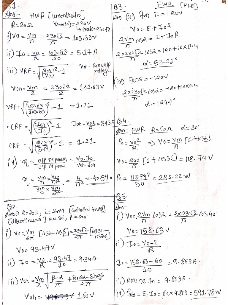 Solution Rectifier Practice Question | PDF