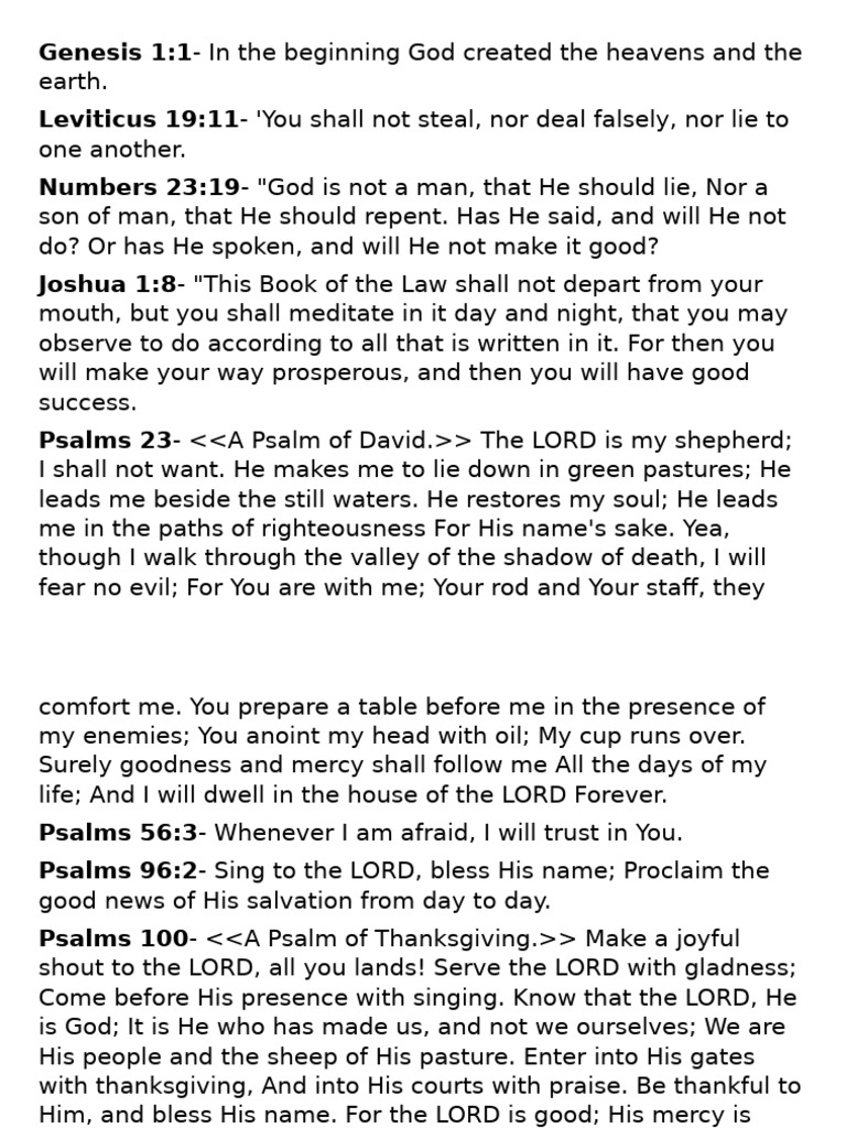 Bible Verses To Print | PDF | Epistle To The Romans | Grace In Christianity
