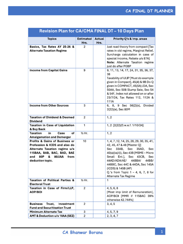 DT Planner | PDF