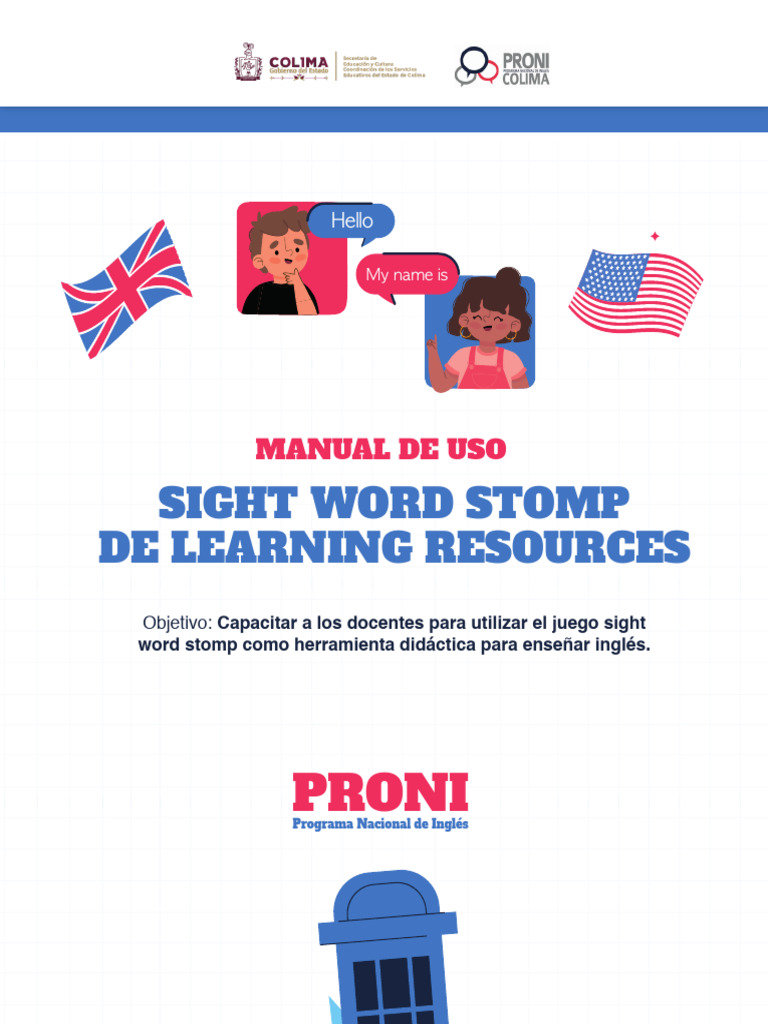 Juego Sight Word Stomp para Docentes | PDF