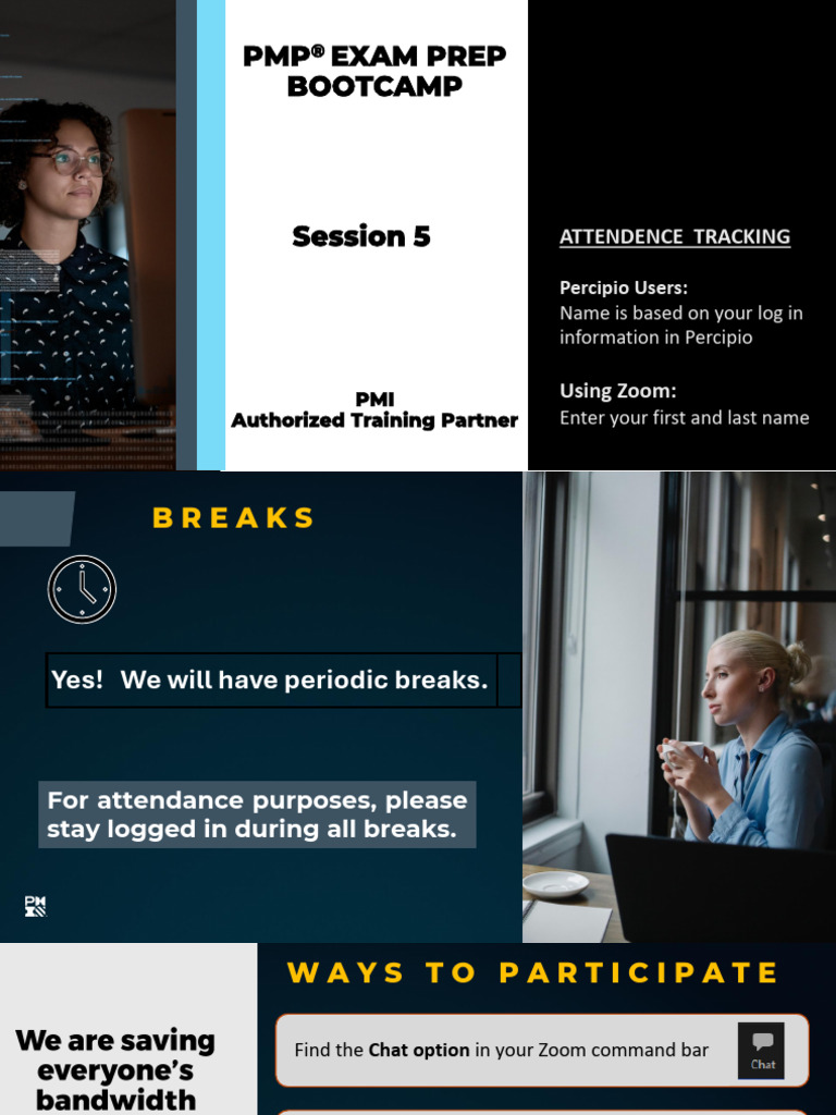 PMP Exam Prep Bootcamp Attendance Guide | PDF | Project Management ...
