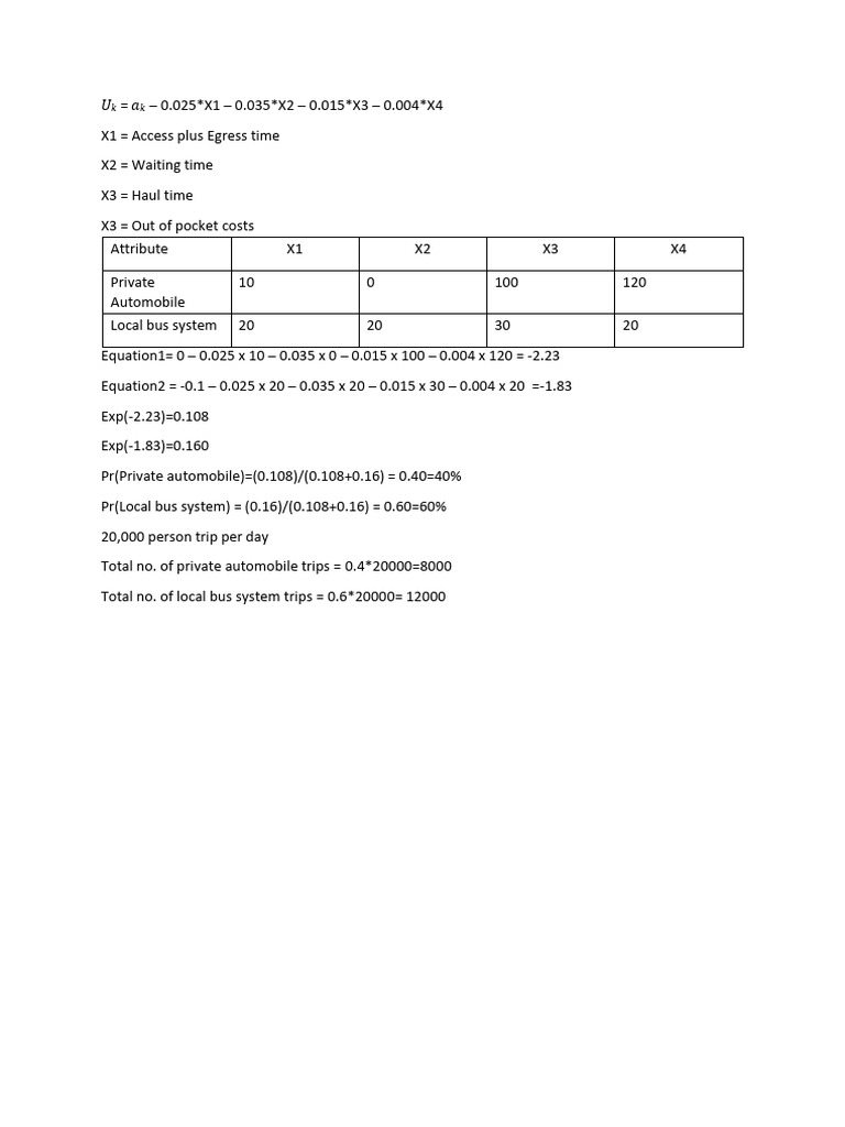 Trip Distribution Model Analysis | PDF