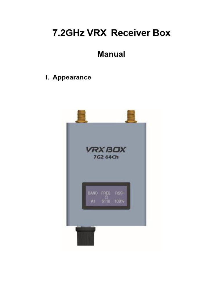 7.2GHz 64CH VRX Box | PDF