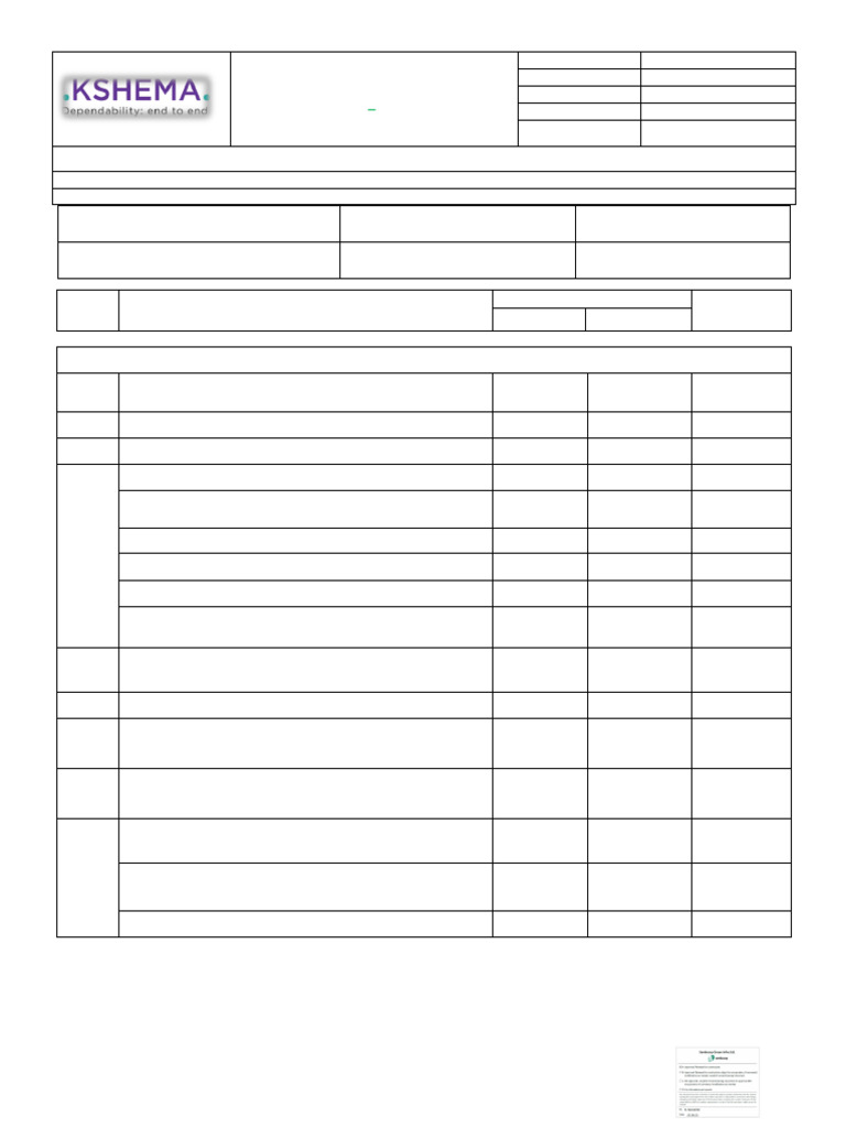 EHV Line Works Quality Assurance Checklist | PDF | Nut (Hardware) | Screw