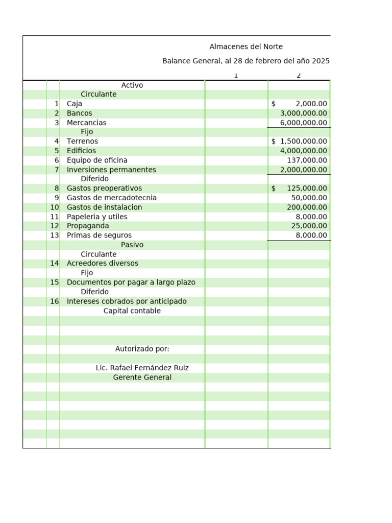 Balance en Forma de Reporte 2 | PDF