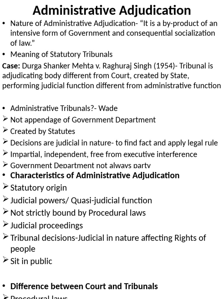 Administrative Adjudication | PDF | Jurisdiction | Tribunal
