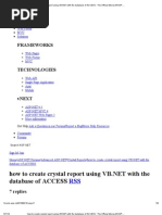 How To Create Crystal Report Using VB - Net With The Database of ACCESS - The Official Microsoft ASP