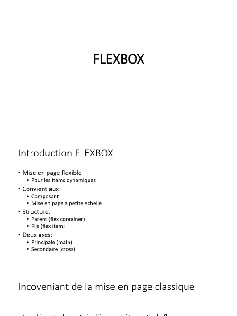 Guide complet sur Flexbox CSS | PDF | Mise en page | World Wide Web ...