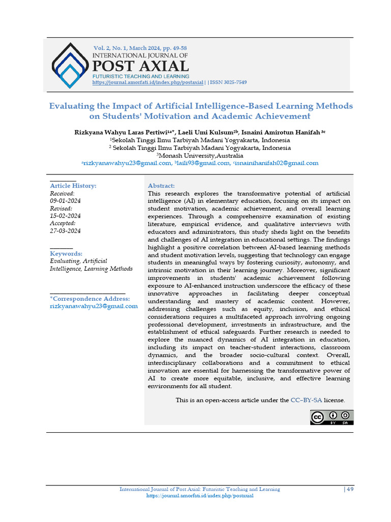 AI Learning Methods Boost Student Success | PDF | Artificial ...