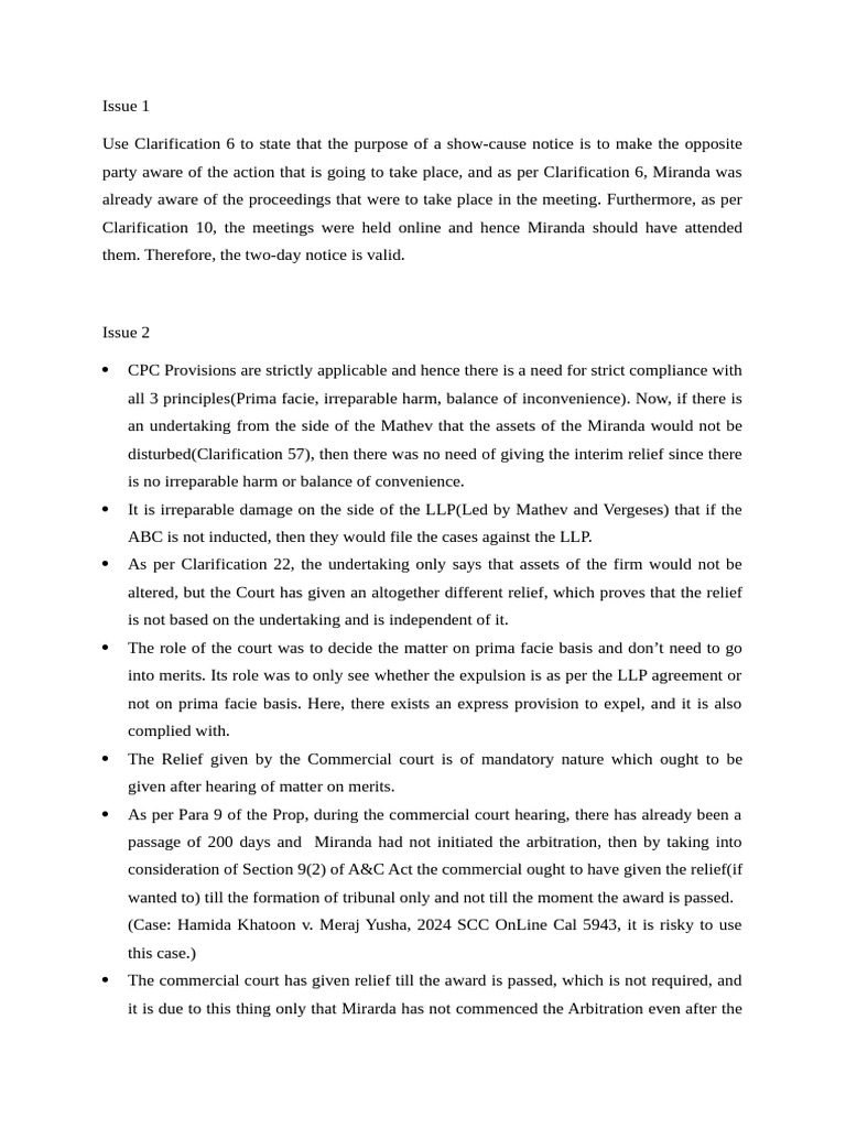 LLP Expulsion and Interim Relief Analysis | PDF | Injunction | Legal Remedy