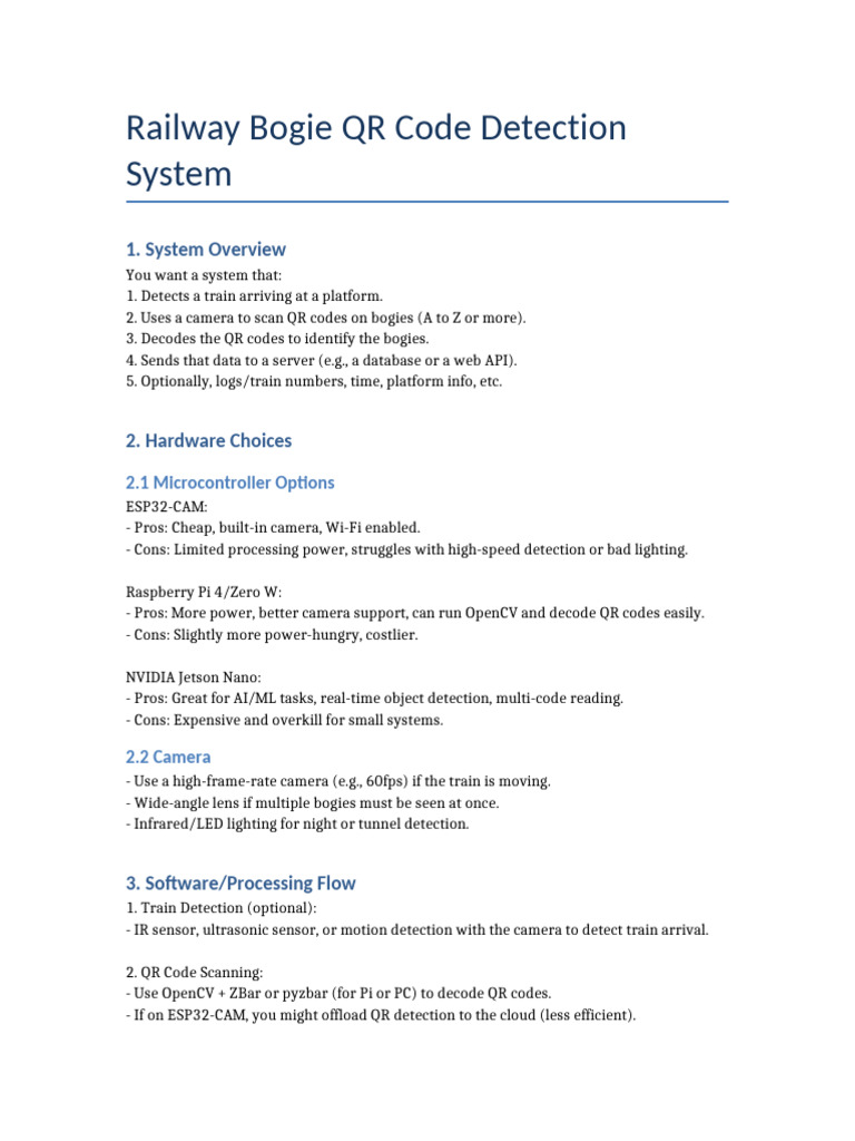 Railway Bogie QR Code Detection System | PDF | Qr Code | Postgre Sql