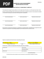 Progressive Excluded Driver Form | PDF | Insurance | Legal Liability
