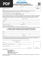 Oklahoma Military Vehicle Registration Affidavit | PDF