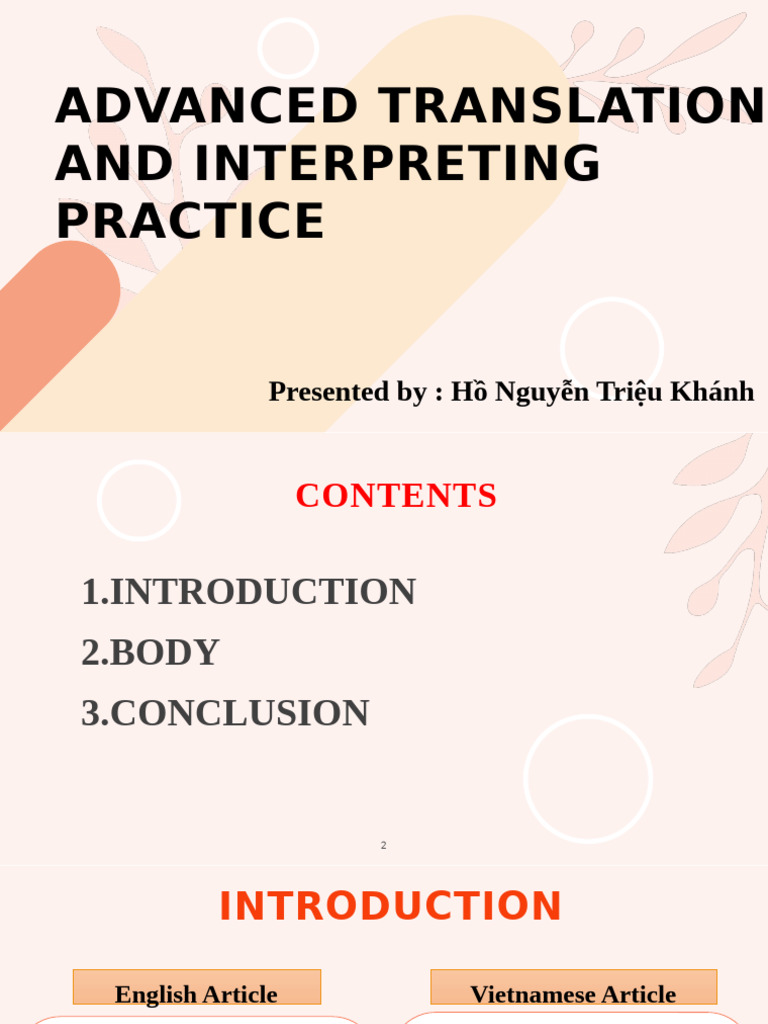Advanced Translation and Interpreting Practice | PDF
