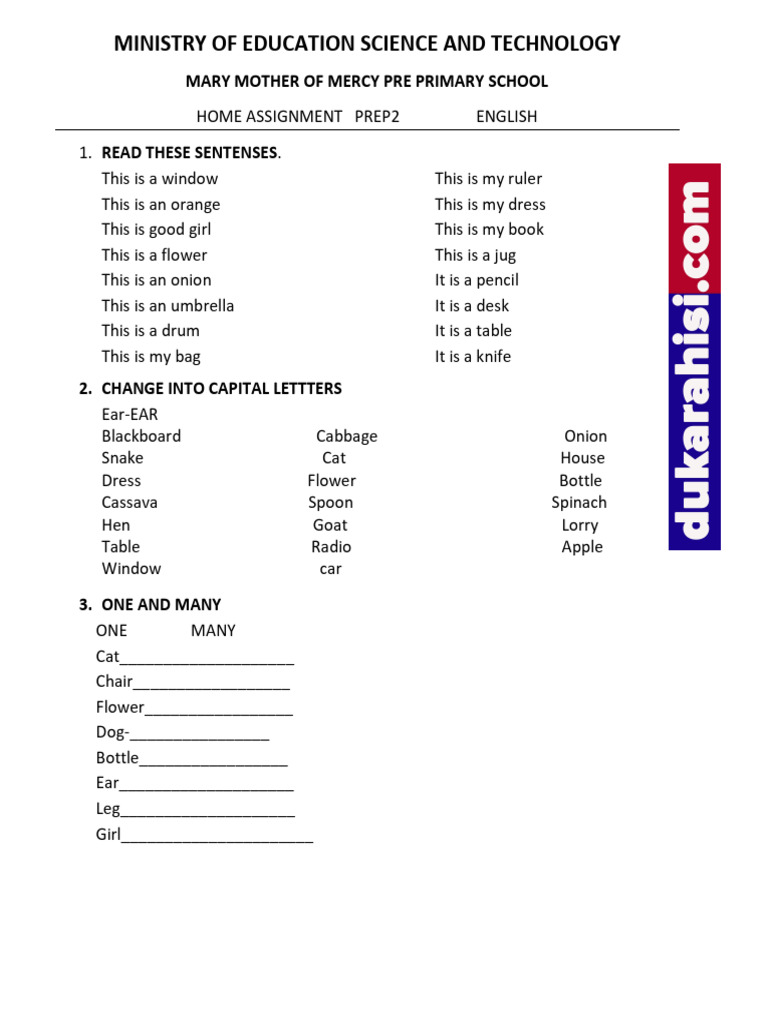 Preprimary Packages | PDF