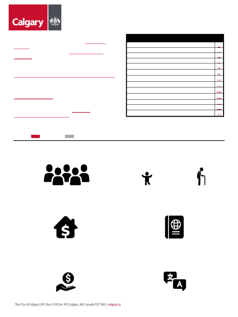 Calgary Ogden Community Profile 2021 | PDF | Tagalog Language | Citizenship