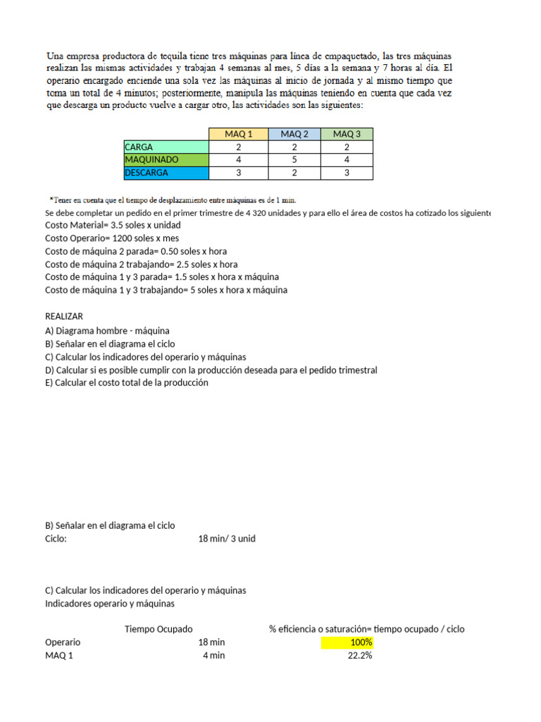 Análisis de Costos y Producción Trimestral | PDF