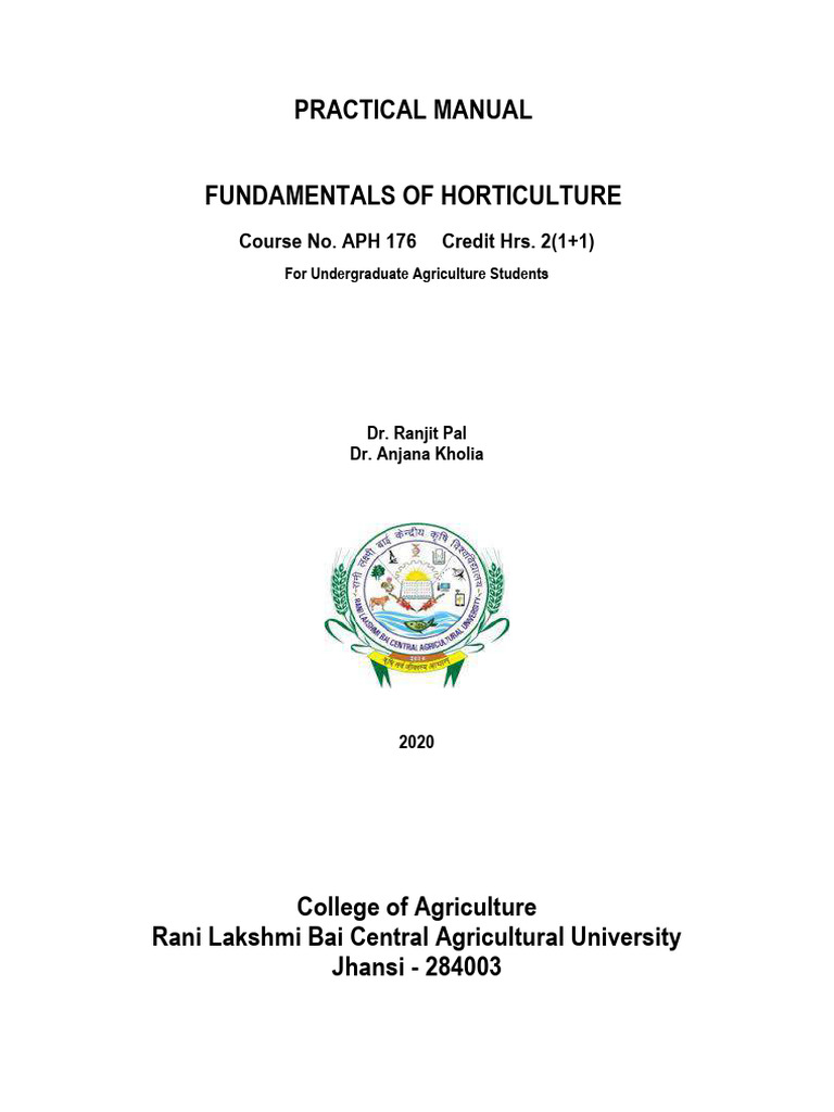 Horticulture Practical Manual Guide | PDF | Plant Nursery | Area