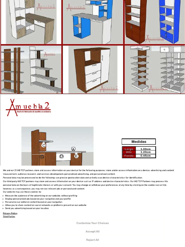 PDF Muebles de Melamina Libro 1 Compress | PDF