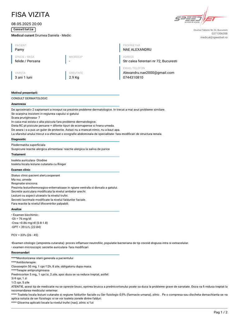 Fisa Vizita | PDF