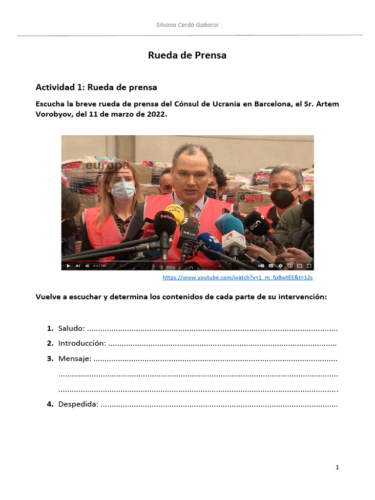 Rueda de Prensa | PDF