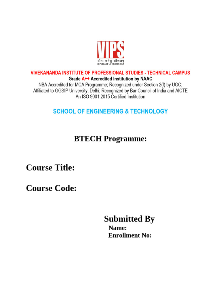 Vivekananda Institute Engineering Overview | PDF | Academia ...