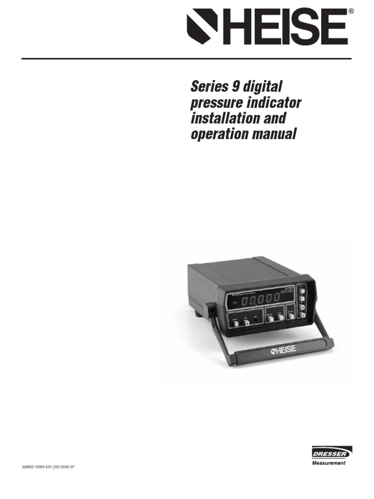 Series 9 Digital Pressure Indicator Manual | PDF | Pressure Measurement ...