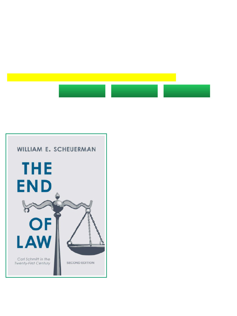 (Ebook) The End of Law: Carl Schmitt in The Twenty-First Century by ...