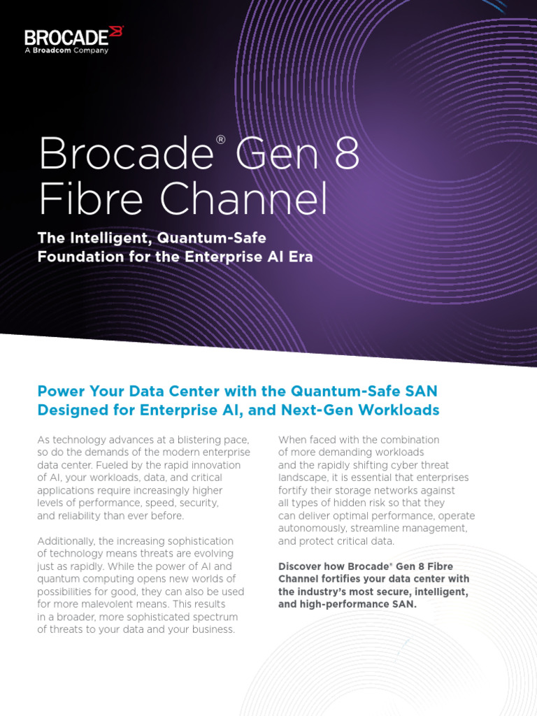 Brocade Gen 8 Quantum Safe San For Ai Pdf Security Computer Security 