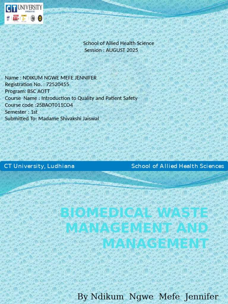 Biomedical Waste Management Guide | PDF | Waste | Health Care