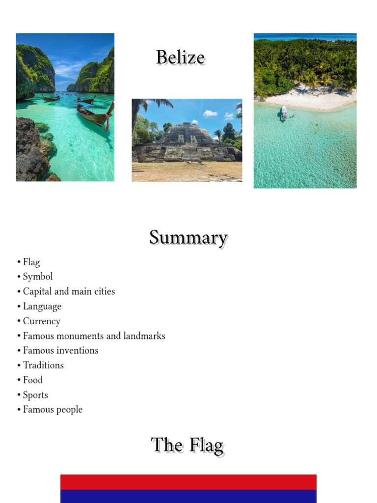 Discover Belize: Culture, Landmarks, and More | PDF