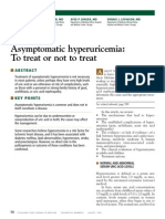 Asymptomatic Hyperuricemia: To Treat or Not To Treat: Review