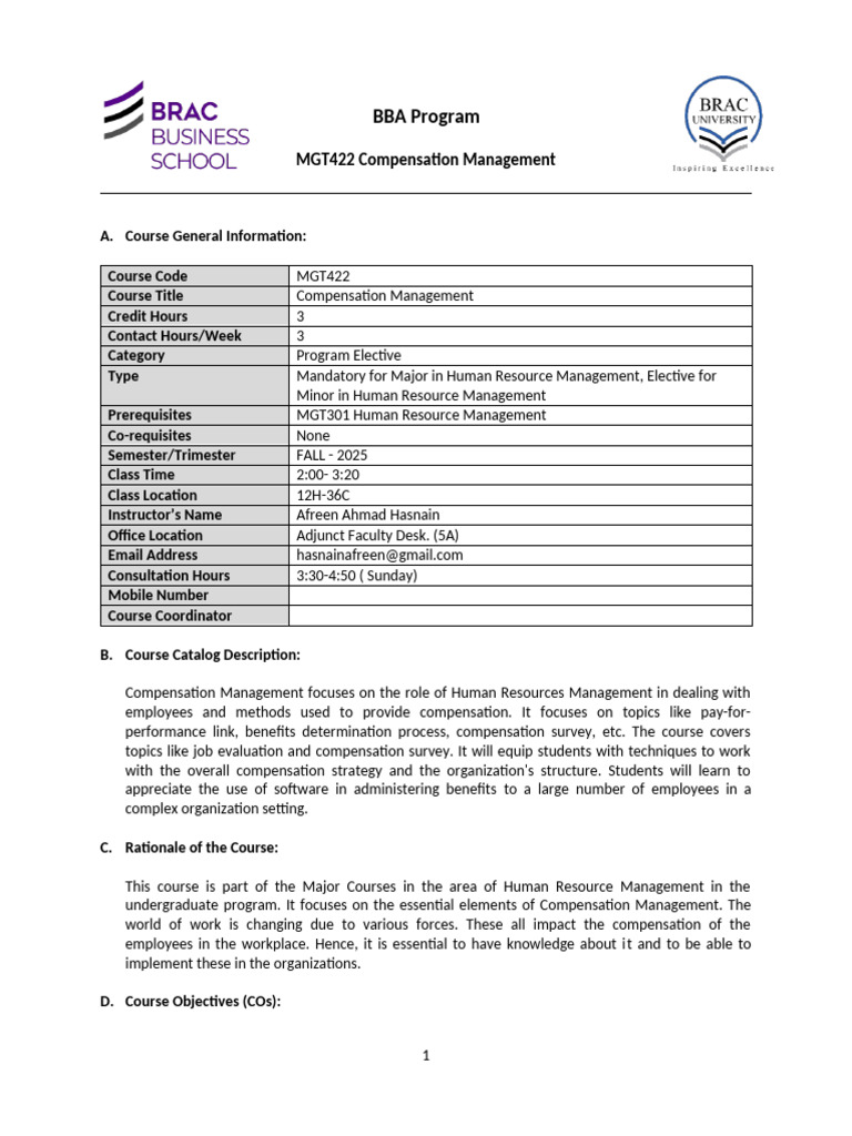 MGT422 Compensation Management | PDF | Incentive | Human Resource ...