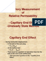 Laboratory Measurement of Relative Permeability - Capillary End Effect - Unsteady State Method