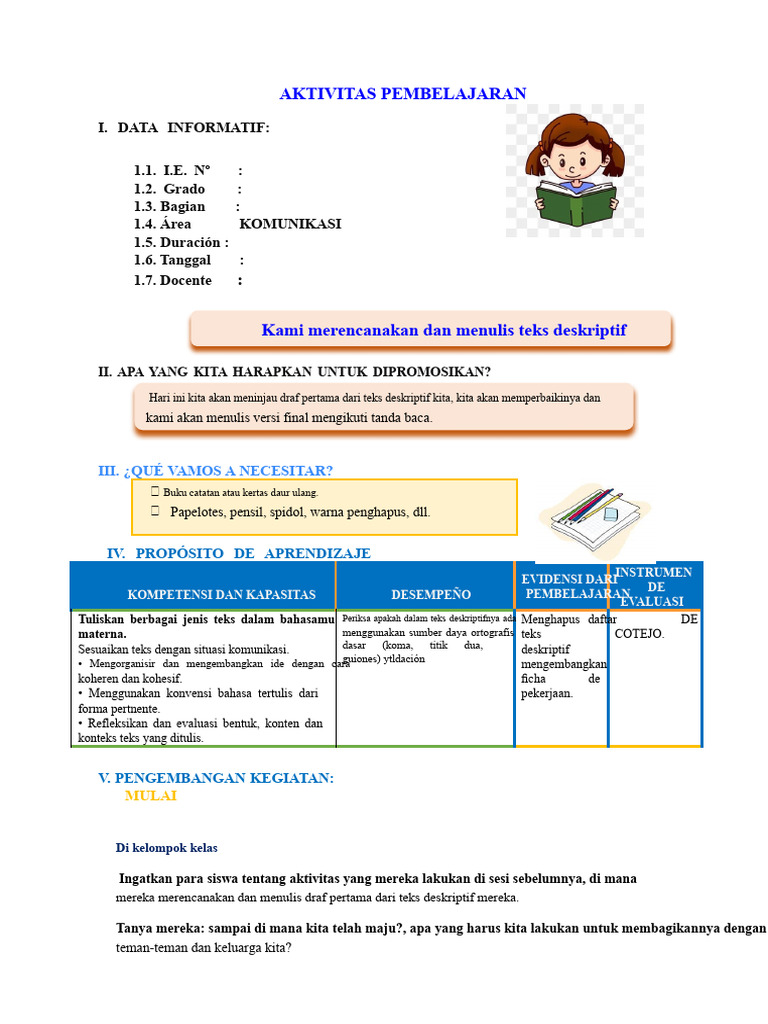 Panduan Menulis Teks Deskriptif | PDF