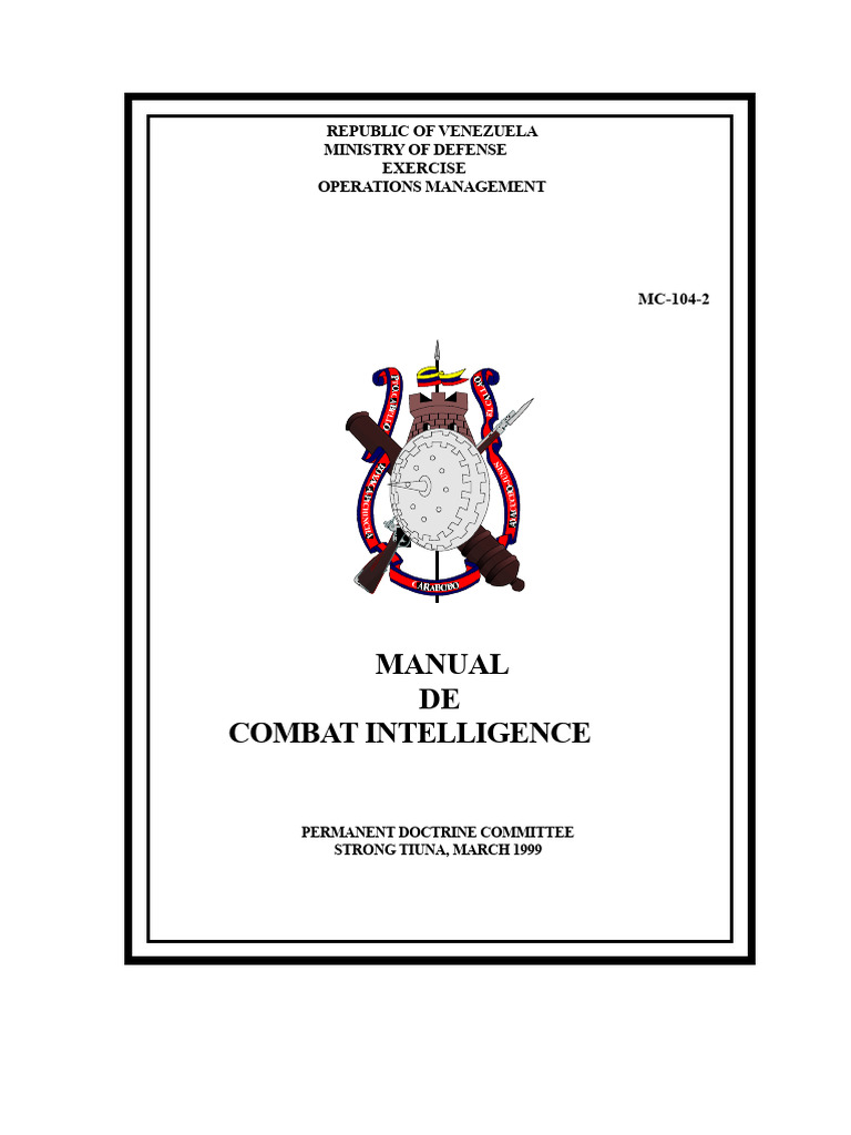 Venezuela Army Combat Intelligence Manual | PDF | Counterintelligence ...