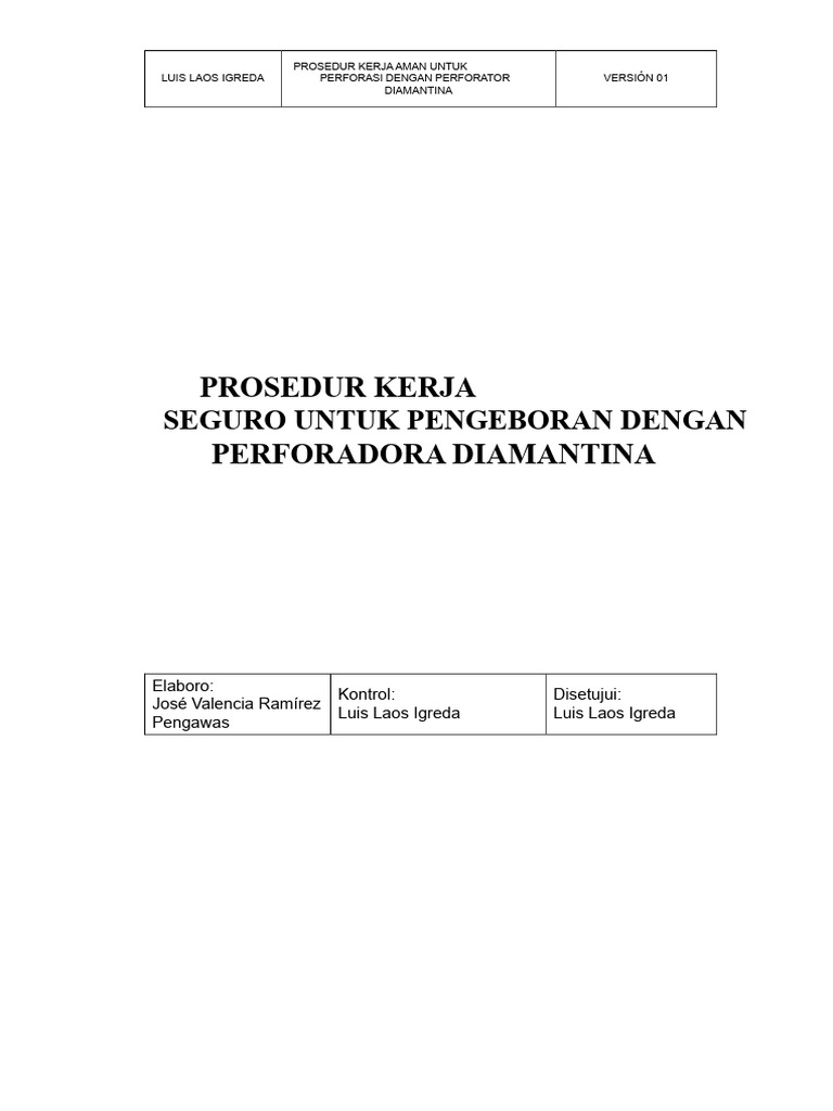 Prosedur Kerja Aman Untuk Penggerusan Dengan Mesin Penggerus Diamond | PDF
