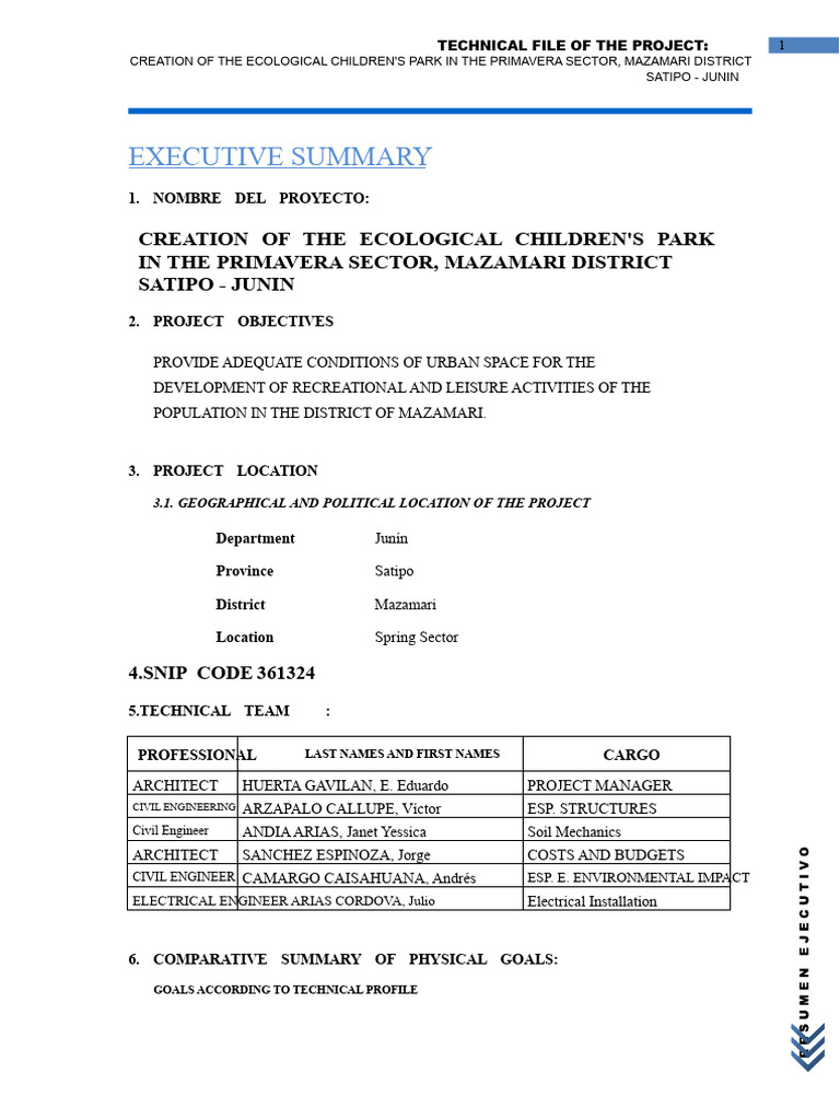 Executive Summary | PDF | Civil Engineering