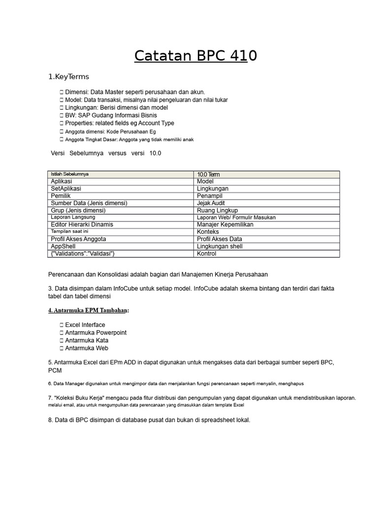 Panduan Lengkap SAP BPC 10.0 | PDF