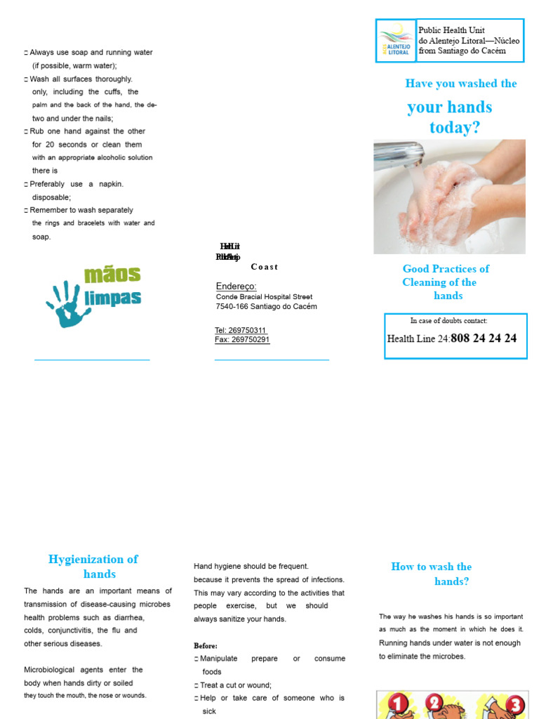 Hand Hygiene Leaflet - Population | PDF | Hand Washing | Diseases And ...