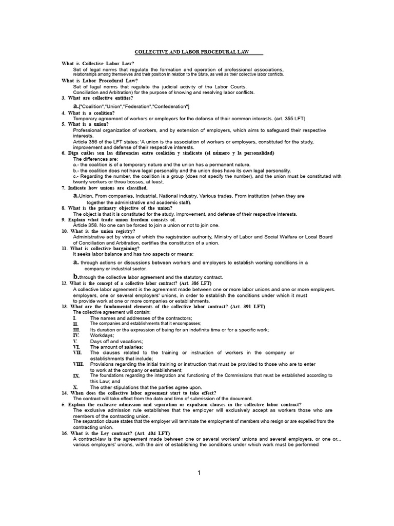 Overview of Collective Labor Law | PDF | Employment | Strike Action
